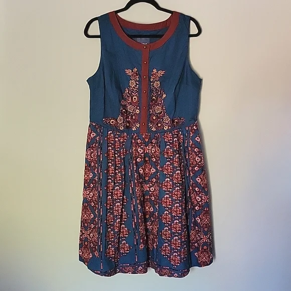 Modcloth | Dresses | Modcloth A Conversation Masterpiece Aline Floral Embroidered  Dress | Poshmark